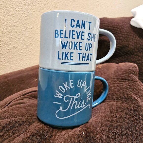 Pair of nesting coffee cups - a perfect couple's gift! - Picture 1 of 3